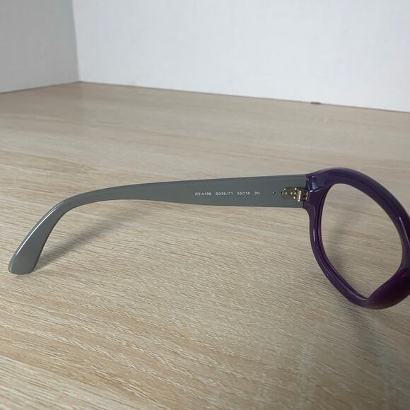 Ray-Ban RB4198 6046/71 Sunglasses RARE! Violet Gray Cat Eye 55-18 Made in Italy main image 6